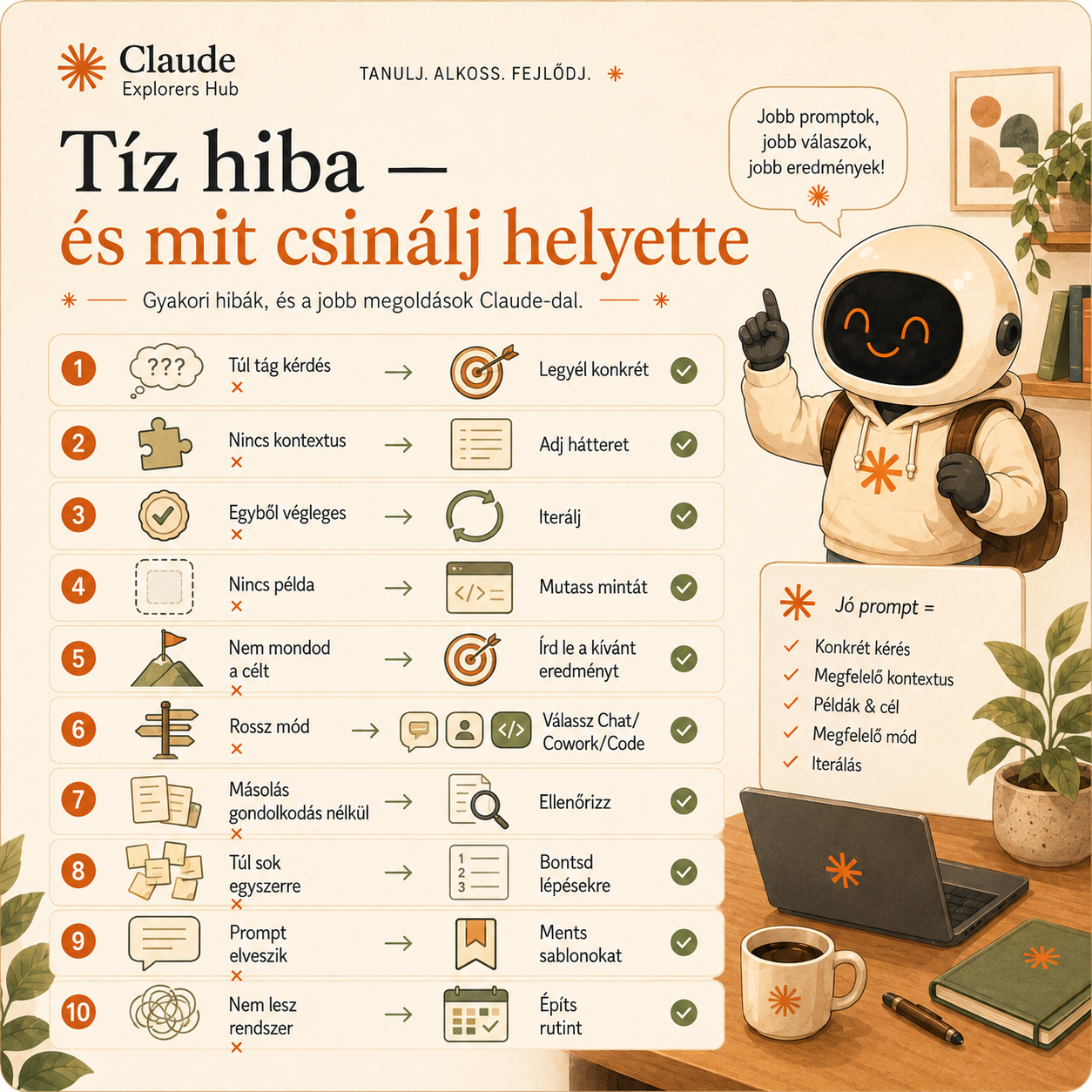 Tíz hiba — és mit csinálj helyette